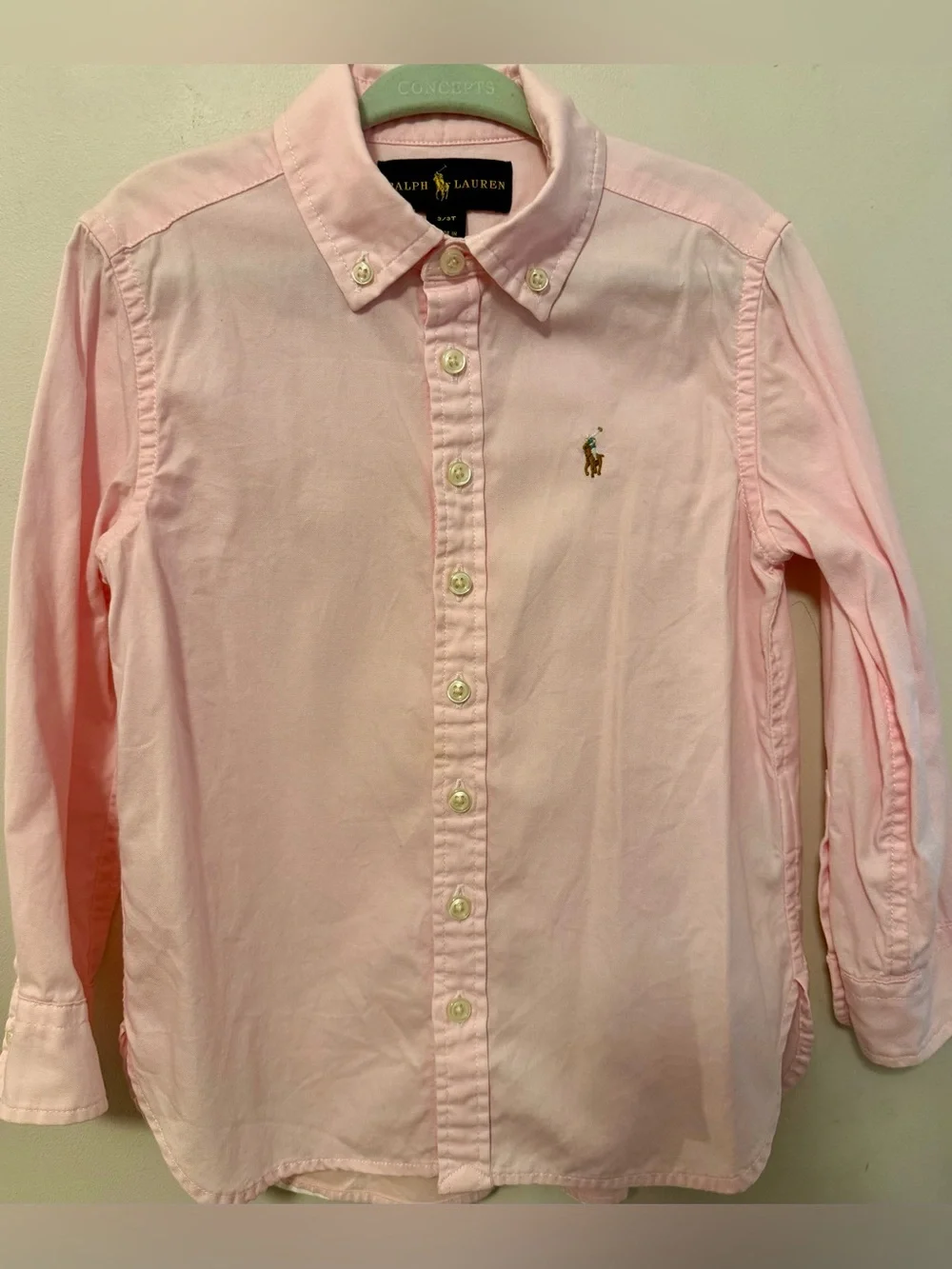 Ralph Lauren Light Pink Button-Down Oxford Shirt